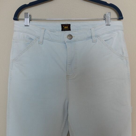 Lee Light Blue Wash Cropped Denim Jean Pants Size 14M - Picture 2 of 8